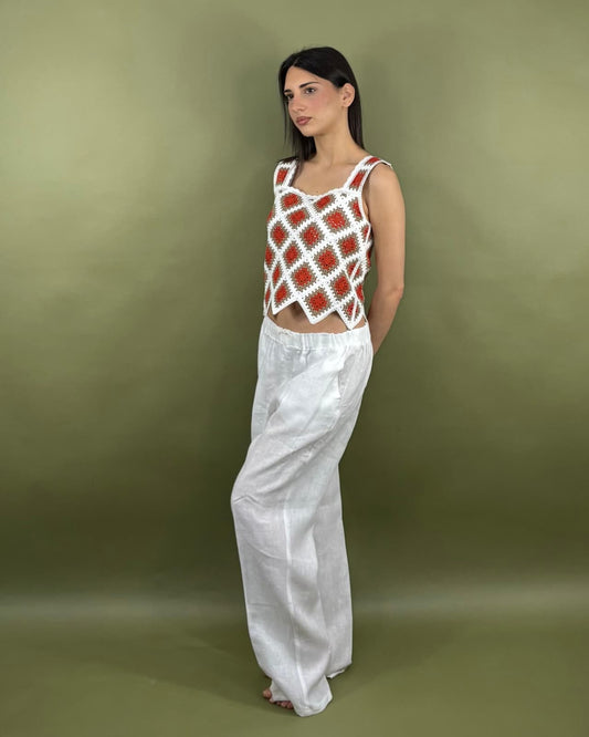 TOP SMANICATO CROCHET
